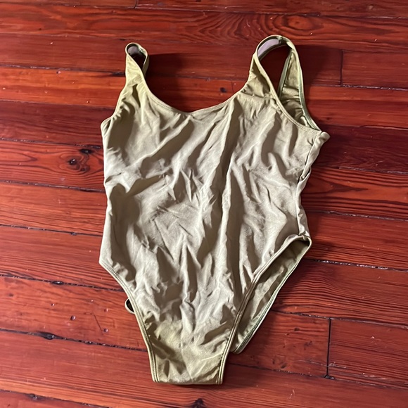 One Piece Green Swimsuit - Picture 1 of 2